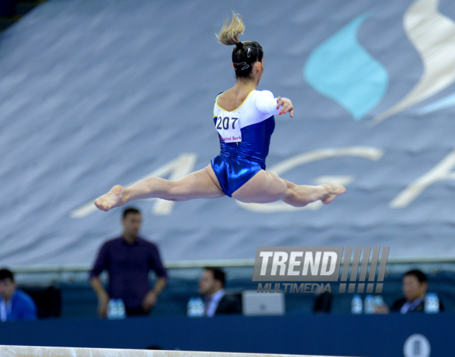 Bakıda idman gimnastikası üzrə Dünya Kuboku yarışlarının ikinci günü start götürüb. Azərbaycan, 20 fevral, 2016